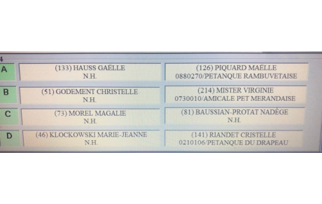 Tirage des 1/4 de finale du national