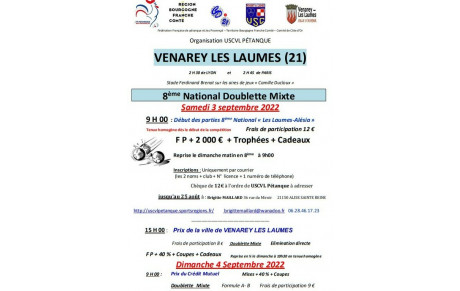 8ème national doublette mixte