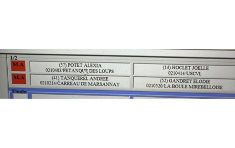 Championnat triplette mixte à LONGCHAMP